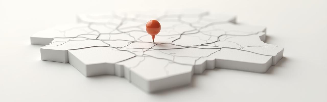 Artistic overhead map view of Nashville Tennessee location