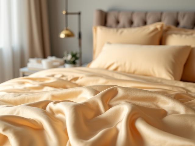 Champagne Satin Sheet Collection